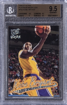 1996-97 Ultra Platinum Medallion #P52 Kobe Bryant Rookie Card - BGS GEM MINT 9.5
